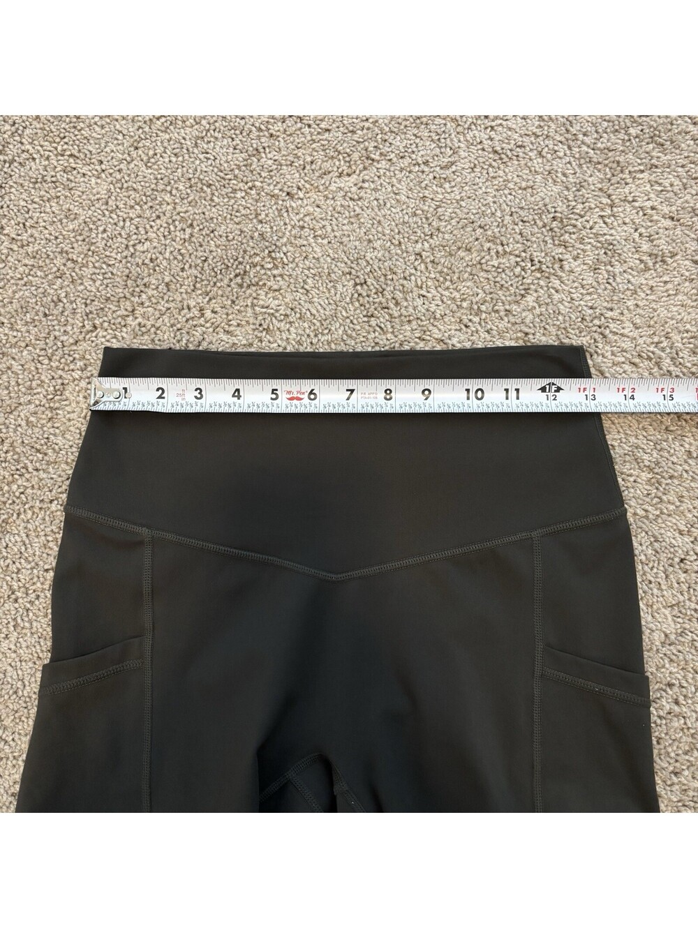 Popflex Supersculpt Leggings With Pockets 27” Inseam Size M Olive Green Gym Yoga - Picture 5 of 6
